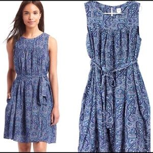 Gap blue paisley dress- NEW